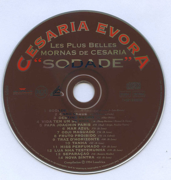 Cesaria Evora - "Sodade" (CD) - Discogs image 3