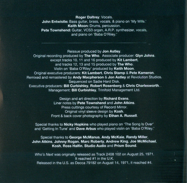 Who, The - Who's Next (CD) - Discogs image 6