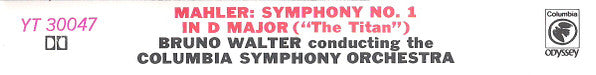 Bruno Walter Conducting Columbia Symphony Orchestra, Gustav Mahler - Symphony No. 1 In D Major ("The Titan") (Cassette) - Discogs image 2