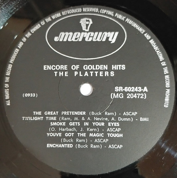 Platters, The - Encore Of Golden Hits (LP) - Discogs image 4