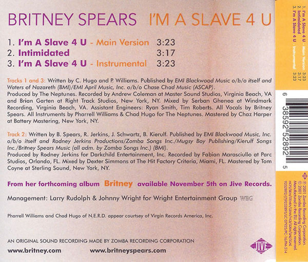 Britney Spears - I'm A Slave 4 U (CD) - Discogs image 3