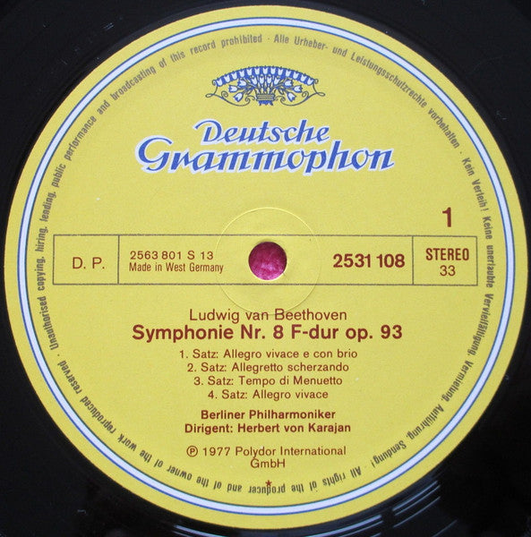 Ludwig van Beethoven - Herbert von Karajan, Anna Tomowa-Sintow, Agnes Baltsa, Peter Schreier, José van Dam, Wiener Singverein, Berliner Philharmoniker - Symphonie Nr. 9 - Symphonie Nr. 8 (2xLP) - Discogs image 3