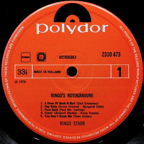 Ringo Starr - Ringo's Rotogravure (LP) - Discogs image 4