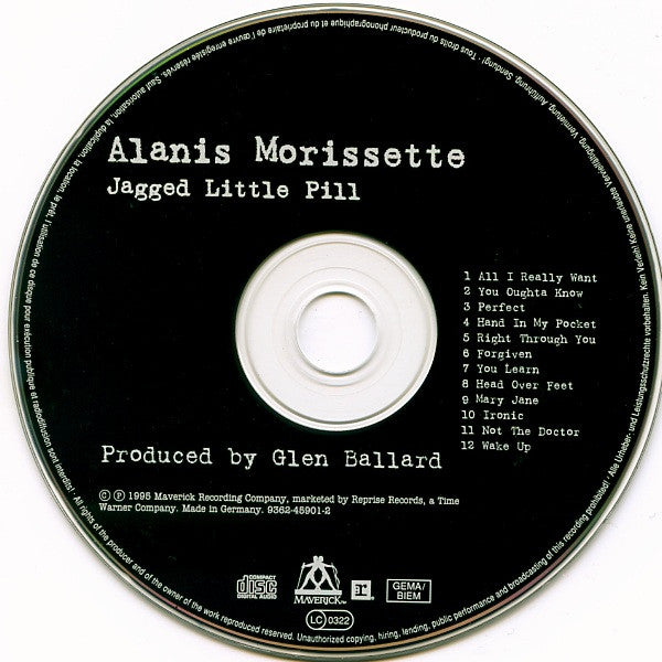 Alanis Morissette - Jagged Little Pill (CD) - Discogs image 3