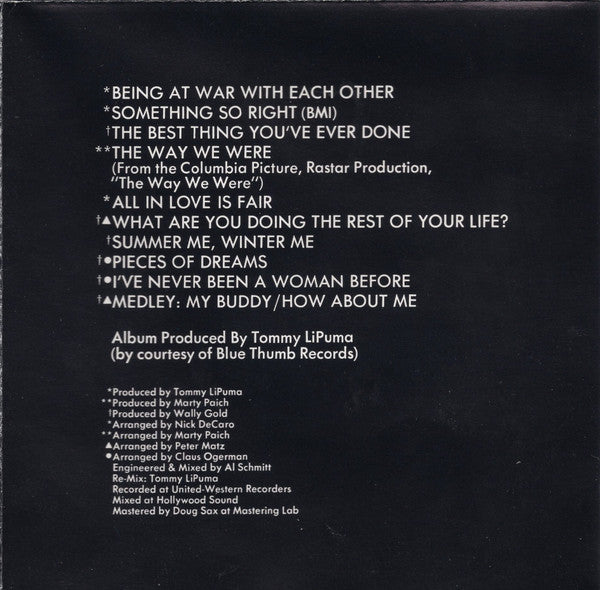 Barbra Streisand - The Way We Were (CD) - Discogs image 4
