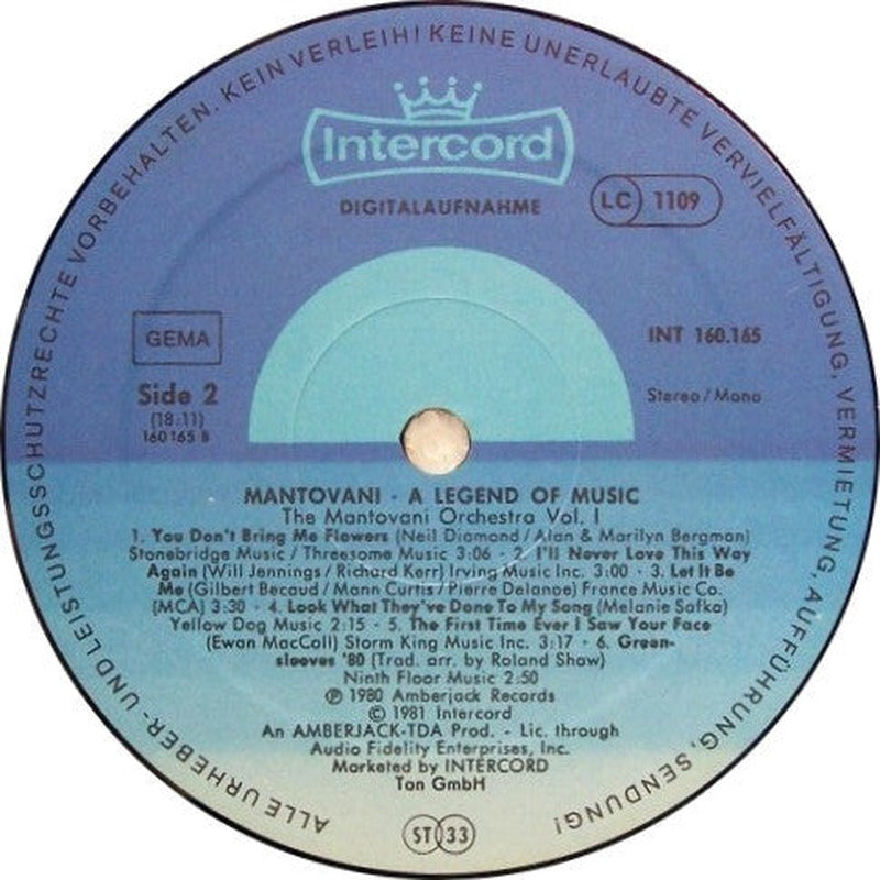 Mantovani Orchestra, The - Mantovani A Legend Of Music Vol 1 (LP) - Discogs image 4