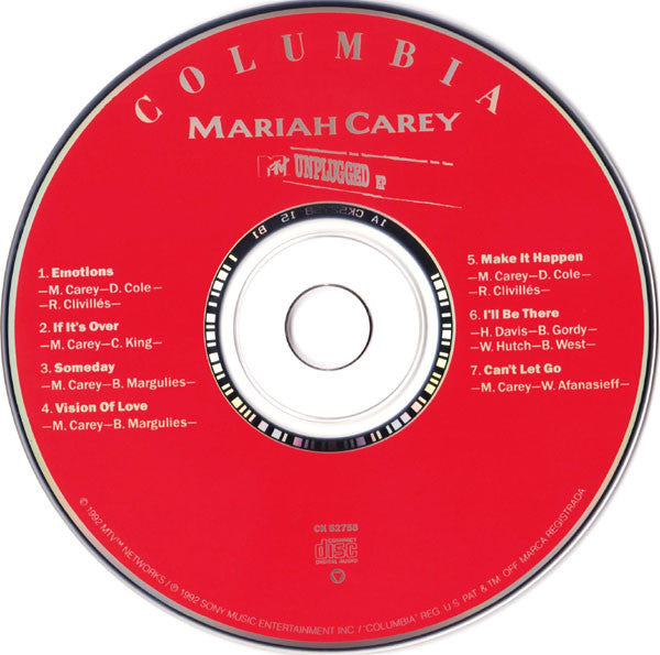Mariah Carey - MTV Unplugged EP (CD) - Discogs image 3