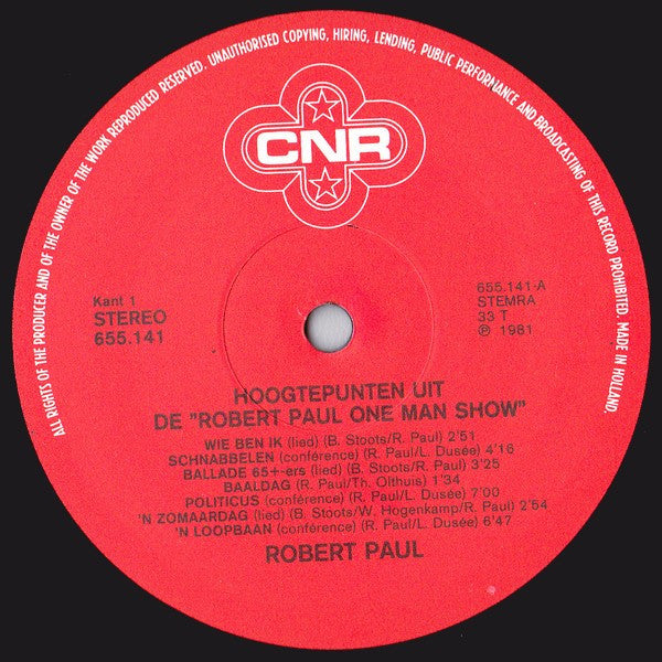 Robert Paul - One Man Show (LP) - Discogs image 4