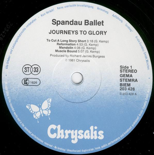 Spandau Ballet - Journeys To Glory (LP) - Discogs image 3