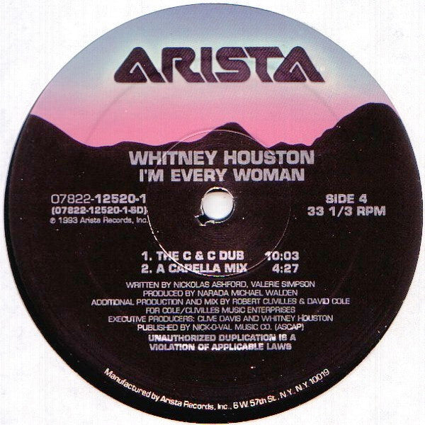 Whitney Houston - I'm Every Woman (2x12") - Discogs image 7
