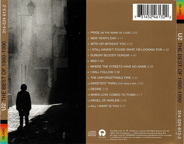 U2 - The Best Of 1980-1990 (CD) - Discogs image 2