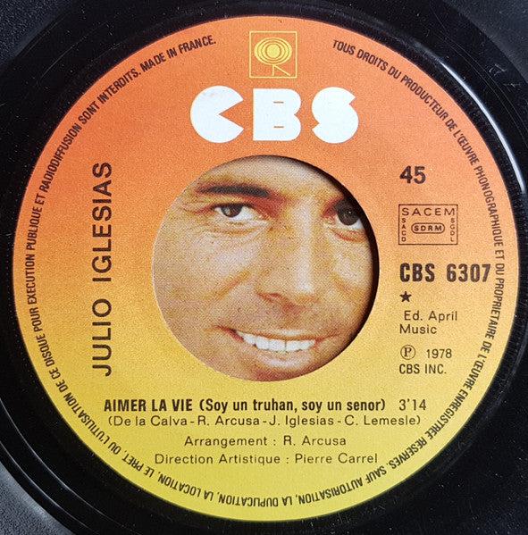 Julio Iglesias - Aimer La Vie - Stai (7") - Discogs image 3