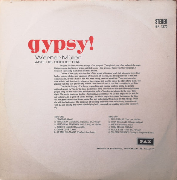Werner Müller Und Sein Orchester - Gypsy! (LP) - Discogs image 2
