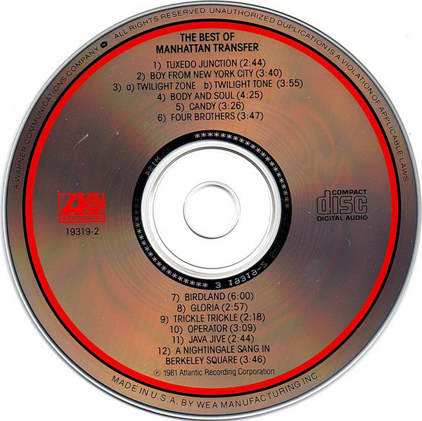 Manhattan Transfer, The - The Best Of The Manhattan Transfer (CD) - Discogs image 3