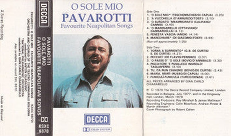 Luciano Pavarotti - O Sole Mio Favourite Neapolitan Songs (Cassette) - Discogs image 2
