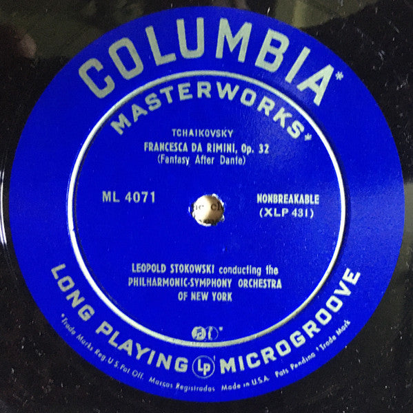Aram Khachaturian / Pyotr Ilyich Tchaikovsky, Leopold Stokowski Conducting The Philharmonic-Symphony Orchestra Of New York - Masquerade Suite / Francesca Da Rimini, Symphonic Fantasia, Op. 32 (LP) - Discogs image 3