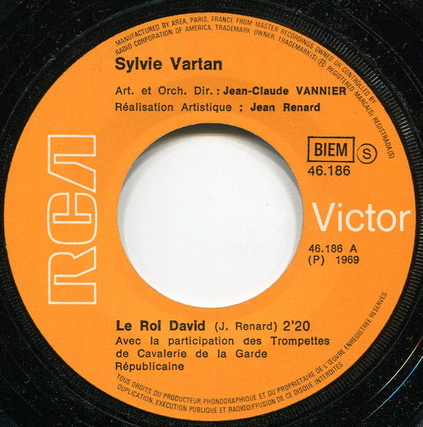 Sylvie Vartan - Le Roi David (7") - Discogs image 3