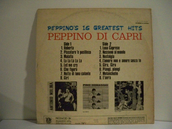 Peppino Di Capri - Peppino's 16 Greatest Hits (LP) - Discogs image 4