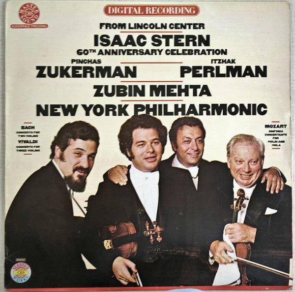 Isaac Stern, Pinchas Zukerman, Itzhak Perlman, Zubin Mehta, New York Philharmonic - 60th Anniversary Celebration From Lincoln Center (LP)