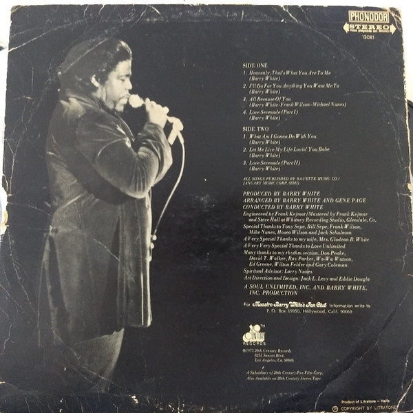 Barry White - Just Another Way To Say I Love You (LP) - Discogs image 2