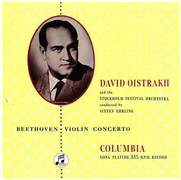 David Oistrach And The Stockholm Festival Orchestra, The Conducted By Sixten Ehrling - Beethoven Violin Concerto (LP)