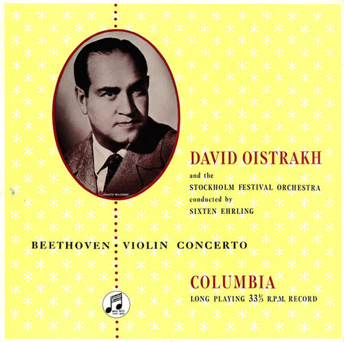 David Oistrach And The Stockholm Festival Orchestra, The Conducted By Sixten Ehrling - Beethoven Violin Concerto (LP)