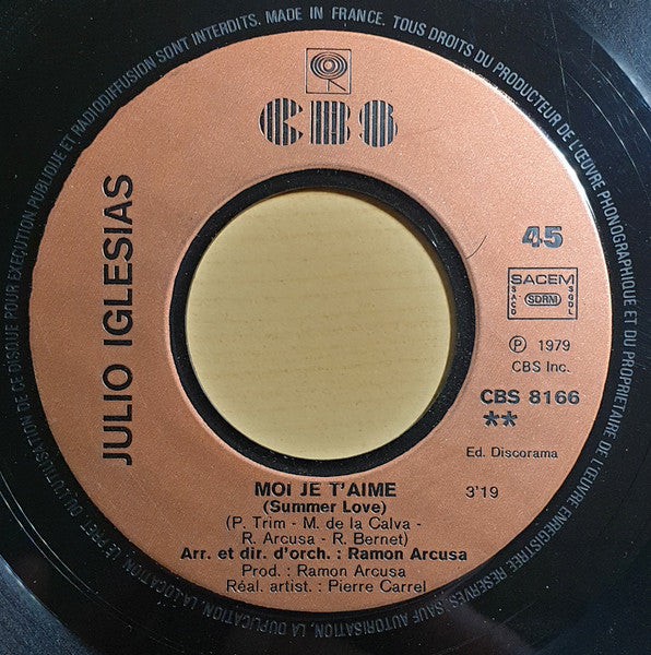 Julio Iglesias - Je N'ai Pas Changé (7") - Discogs image 4