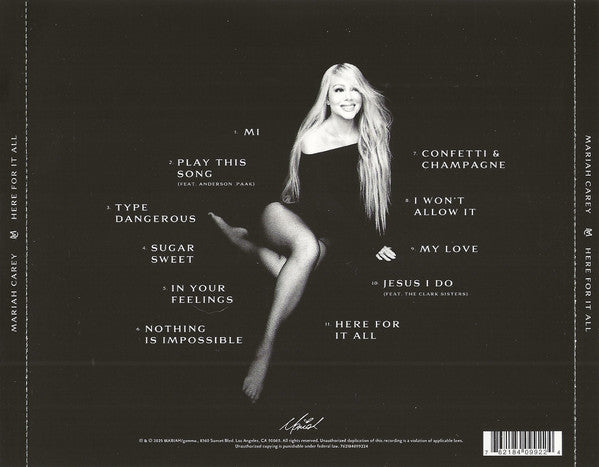 Mariah Carey - Here For It All (CD) - Discogs image 2