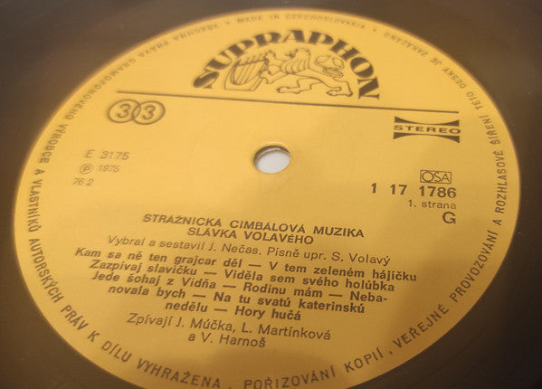 Strážnická Cimbálová Muzika Slávka Volavého - Strážnická Cimbálová Muzika Slávka Volavého (LP) - Discogs image 4