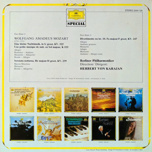 Wolfgang Amadeus Mozart – Herbert von Karajan - Eine Kleine Nachtmusik = Une Petite Musique De Nuit (LP) - Discogs image 2