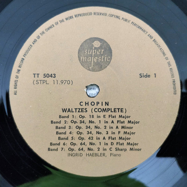 Frédéric Chopin - Ingrid Haebler - Waltzes (Complete) (LP) - Discogs image 3