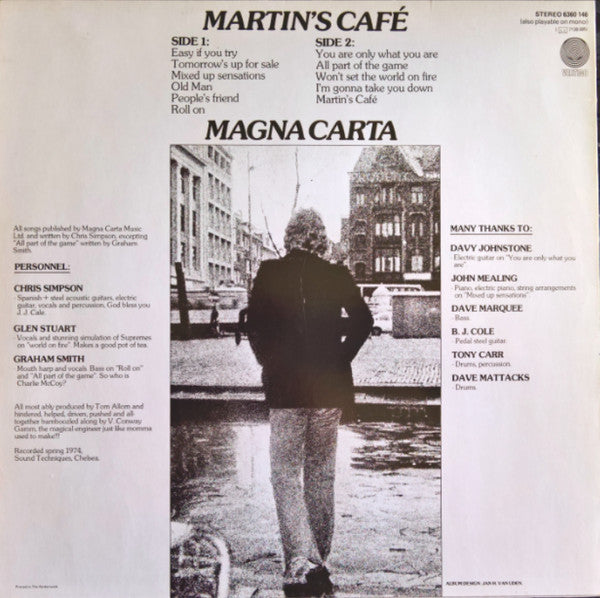 Magna Carta - Martin's Cafe (LP) - Discogs image 2