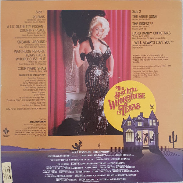 Various - The Best Little Whorehouse In Texas - Music From The Original Motion Picture Soundtrack (LP) - Discogs image 2
