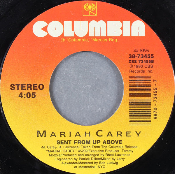 Mariah Carey - Love Takes Time (7") - Discogs image 2