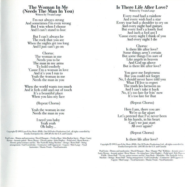 Shania Twain - The Woman In Me (CD) - Discogs image 7