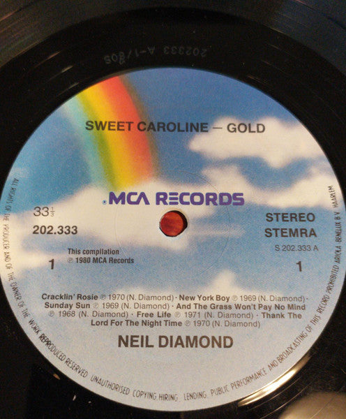 Neil Diamond - Sweet Caroline - Gold (LP) - Discogs image 3