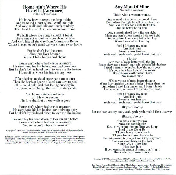 Shania Twain - The Woman In Me (CD) - Discogs image 5