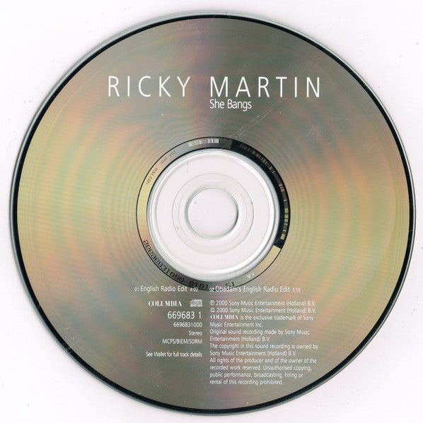 Ricky Martin - She Bangs (CD) - Discogs image 3