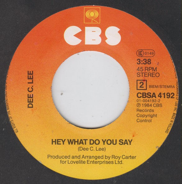 Dee C. Lee - Selina Wow Wow (7") - Discogs image 4