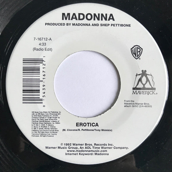 Madonna - Erotica / Bedtime Story (7")