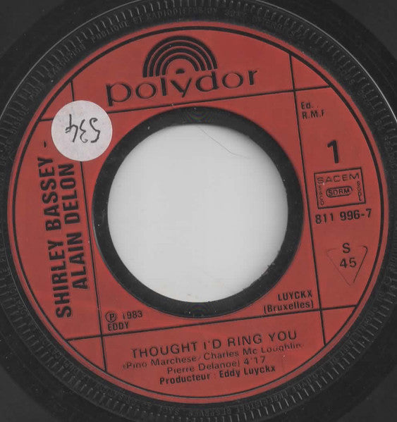 Alain Delon & Shirley Bassey - Thought I'd Ring You (7") - Discogs image 3