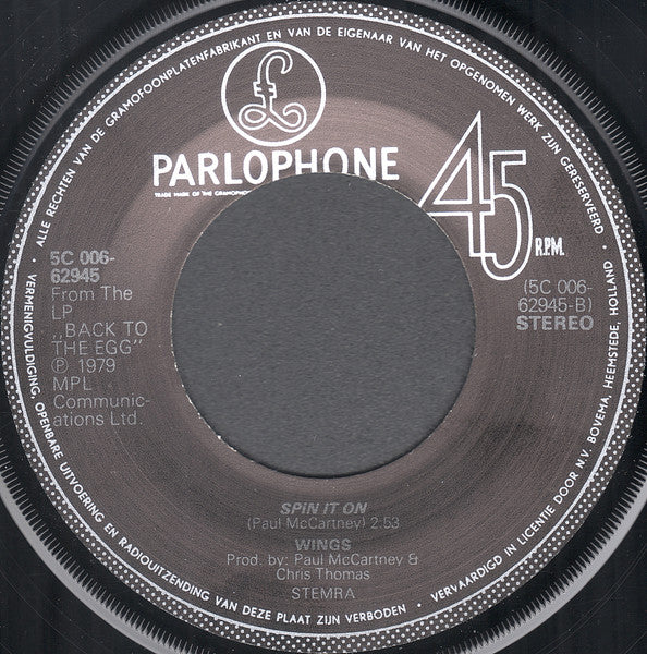 Wings (2) - Getting Closer (7") - Discogs image 4