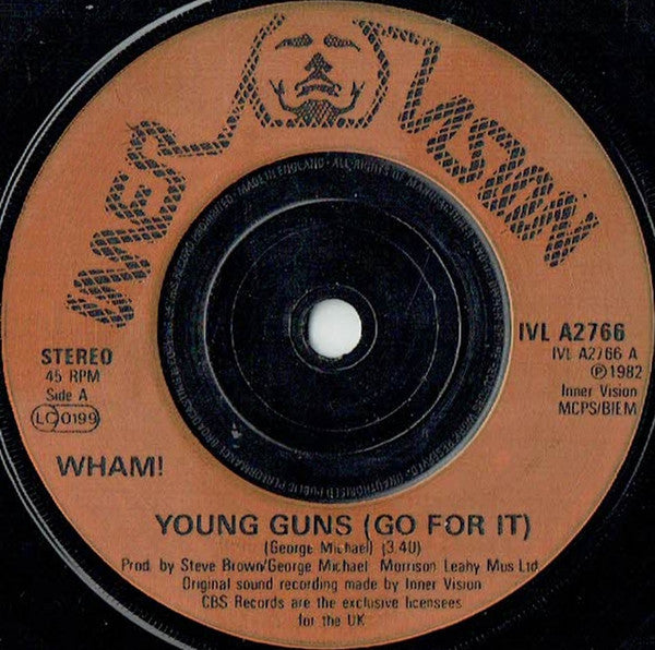 Wham! - Young Guns (Go For It) (7") - Discogs image 3
