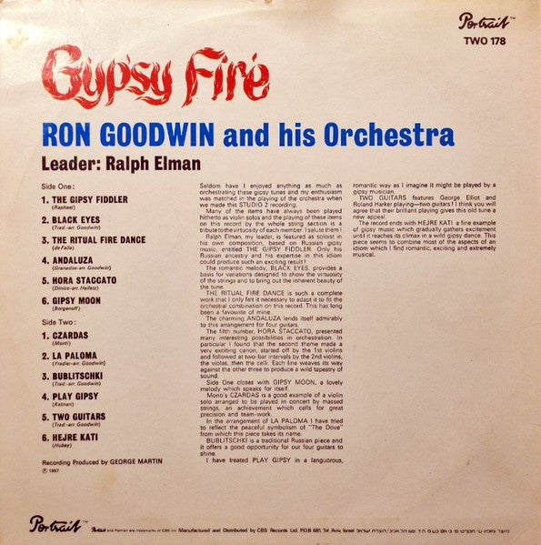 Ron Goodwin And His Orchestra - Gypsy Fire (LP) - Discogs image 3