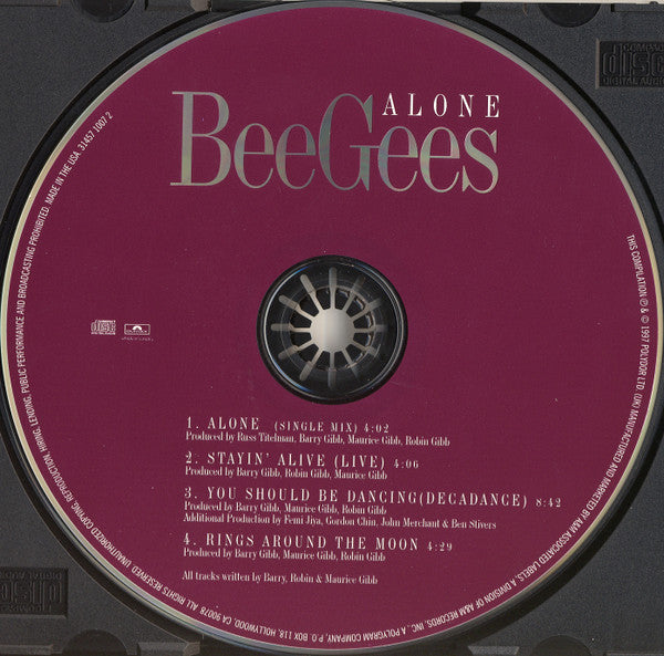 Bee Gees - Alone (CD) - Discogs image 3