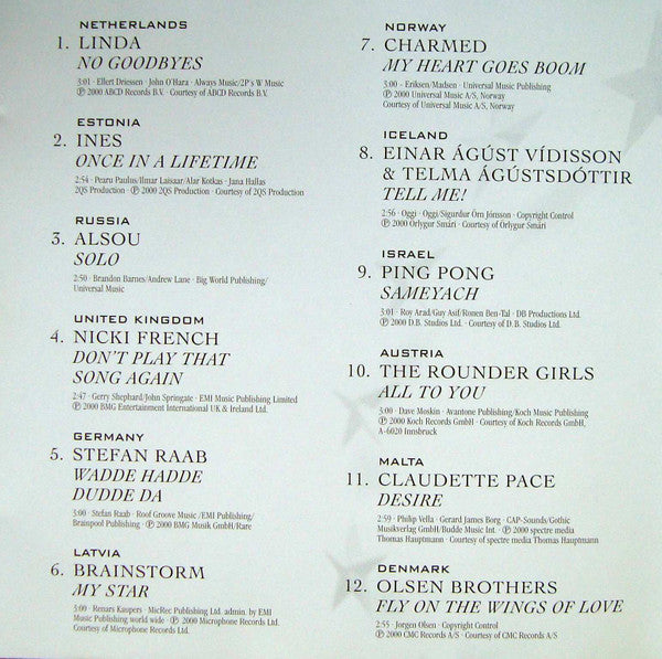 Various - Eurovision Song Contest Stockholm 2000 (CD) - Discogs image 5