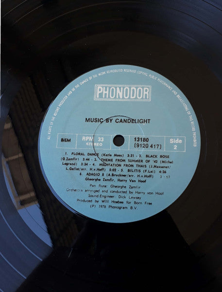 Gheorghe Zamfir Pan Flute | Orchestra Conducted By Harry van Hoof - Music By Candlelight (LP) - Discogs image 4