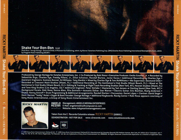 Ricky Martin - Shake Your Bon-Bon (CD) - Discogs image 2