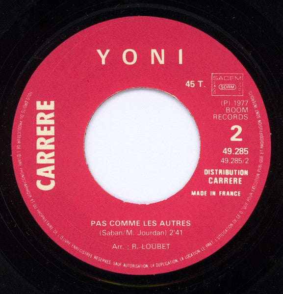 Yoni (8) - Approche Un Peu Ton Cœur (7") - Discogs image 4