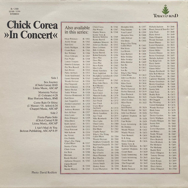 Chick Corea - In Concert (LP) - Discogs image 2